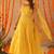Kaamya yellow lurix anarkali set