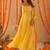 Kaamya yellow lurix anarkali set