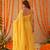 Kaamya yellow lurix anarkali set