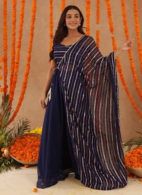 Baani navy blue lurix fusion set 3