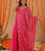 Naaya pink lurix fusion set