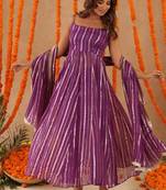 Kashish purple anarkali set