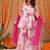 Trisha white pink floral sharara set