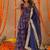 Zeisha navy blue floral sharara set