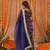Zeisha navy blue floral sharara set