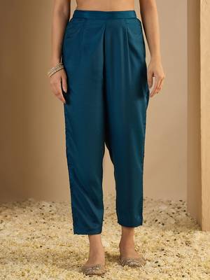 Blue women kurta pant dupatta set 4