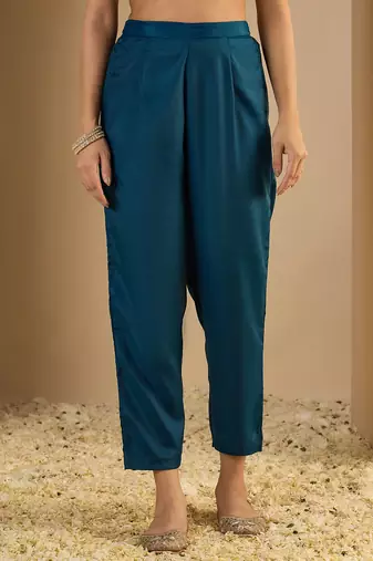 Blue women kurta pant dupatta set