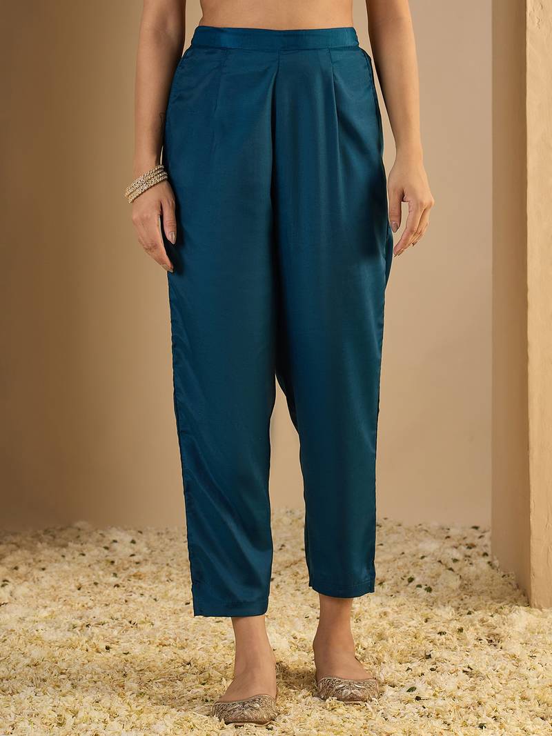 Blue women kurta pant dupatta set