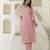 Pink women kurta pant dupatta set