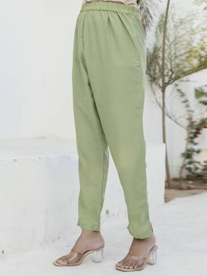 Light green women kurta pant dupatta set 4
