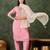Pink women kurta pant dupatta set