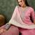 Pink women kurta pant dupatta set