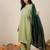 Light green women kurta pant dupatta set