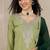 Light green women kurta pant dupatta set