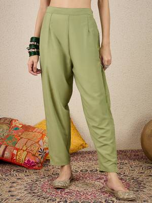 Light green women kurta pant dupatta set 4