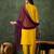 Yellow women kurta pant dupatta set