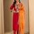 Pink women kurta pant dupatta set