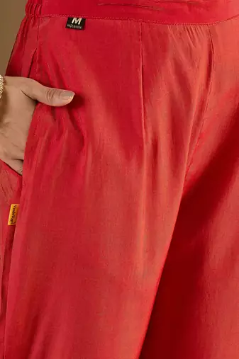 Pink women kurta pant dupatta set