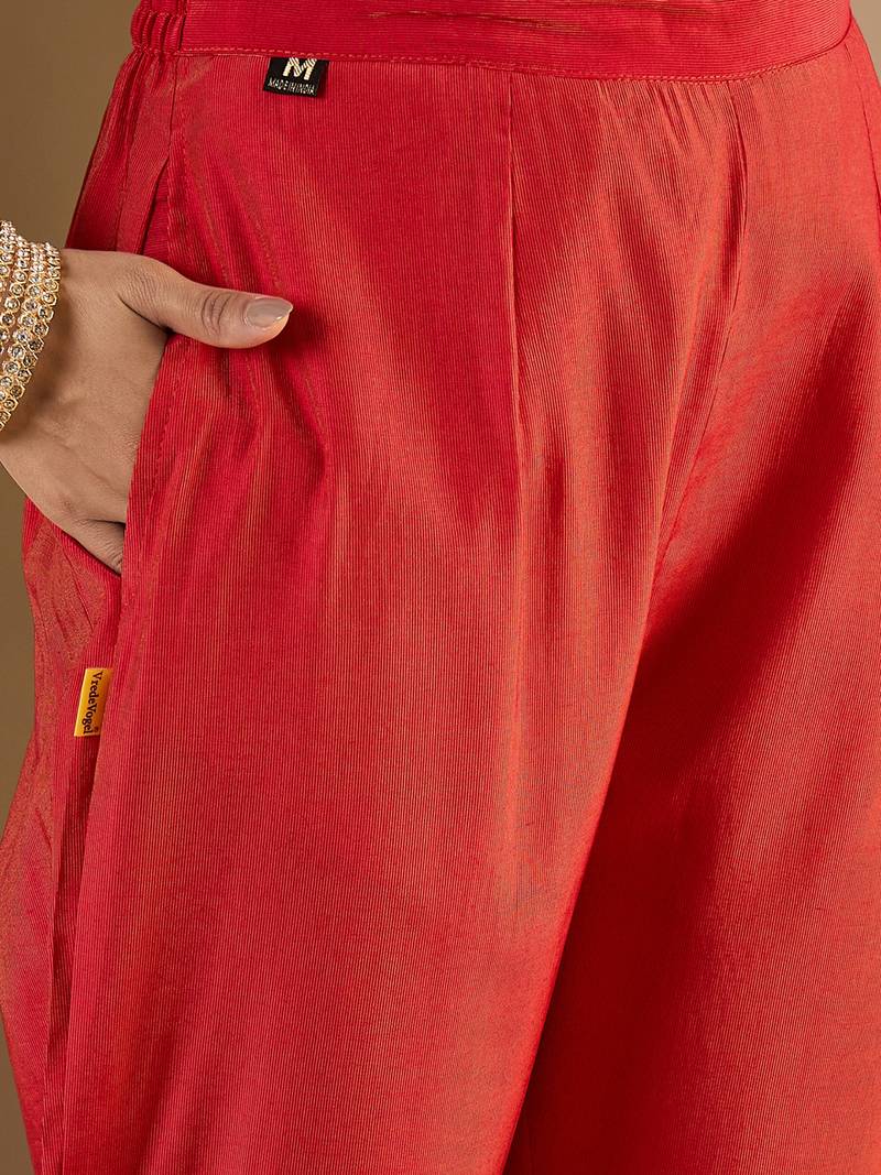 Pink women kurta pant dupatta set