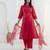 Pink women kurta pant dupatta set