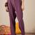 Purple women kurta pant dupatta set