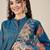 Blue women kurta pant dupatta set