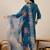 Blue women kurta pant dupatta set