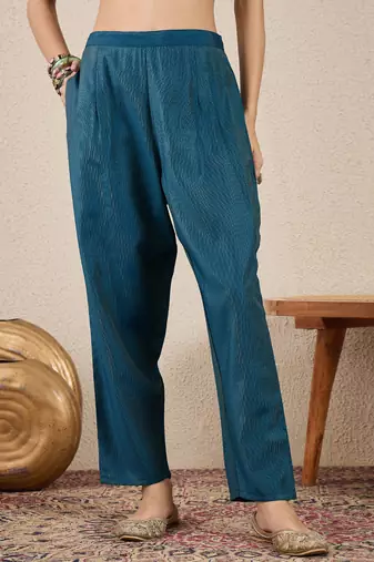 Blue women kurta pant dupatta set