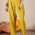 Yellow women kurta pant dupatta set