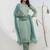 Light green women kurta pant dupatta set