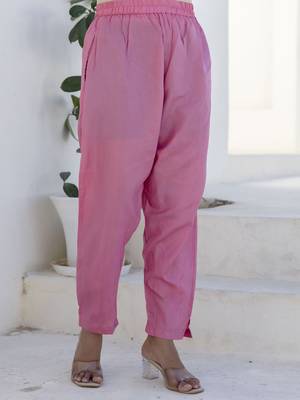 Pink women kurta pant dupatta set 4