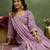 Purple women kurta pant dupatta set