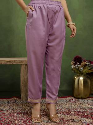 Purple women kurta pant dupatta set 4