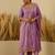 Purple women kurta pant dupatta set