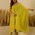 Yellow women kurta pant dupatta set