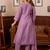 Purple women kurta pant dupatta set
