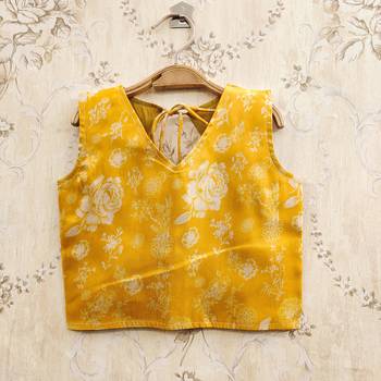 Yellow art silk woven kids lehenga choli 2