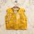 Yellow art silk woven kids lehenga choli