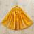 Yellow art silk woven kids lehenga choli