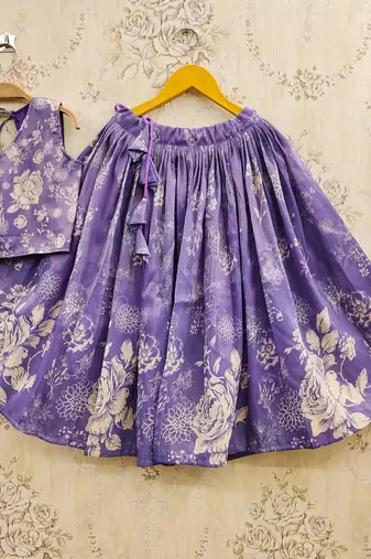 Pink art silk woven kids lehenga choli