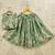 Green art silk woven kids lehenga choli