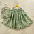 Green art silk woven kids lehenga choli