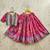 Pink viscose rayon printed kids lehenga choli