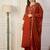 Red women kurta pant dupatta set