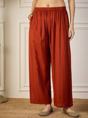 Red women kurta pant dupatta set 4