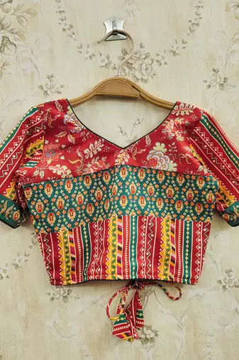 Multicolor viscose rayon printed kids lehenga choli