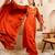 Orange women kurta pant dupatta set