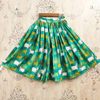 Turquoise silk  kids lehenga choli 3