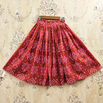 Red silk blend  kids lehenga choli 3