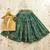 Green silk blend  kids lehenga choli